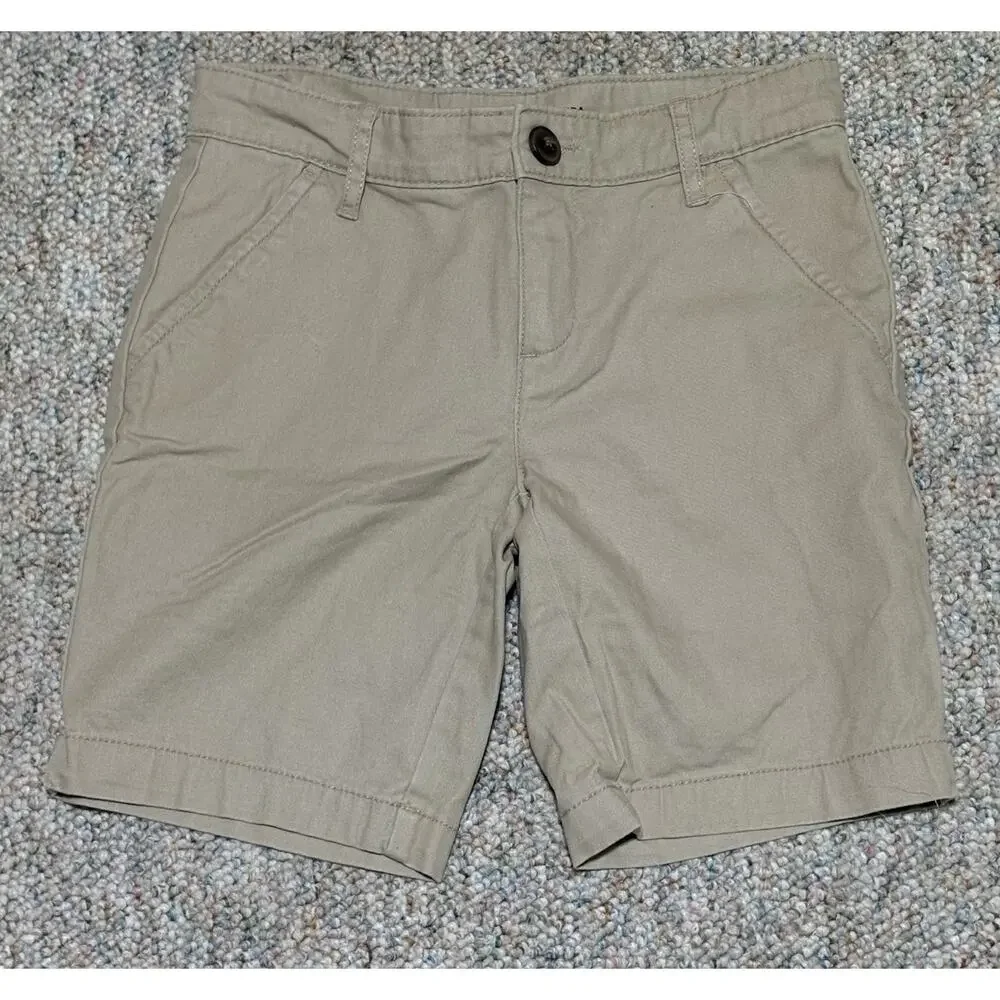 Lot Of 2 Old Navy Girls Uniform Dress Bermuda Shorts Khaki Adjustable Size 10